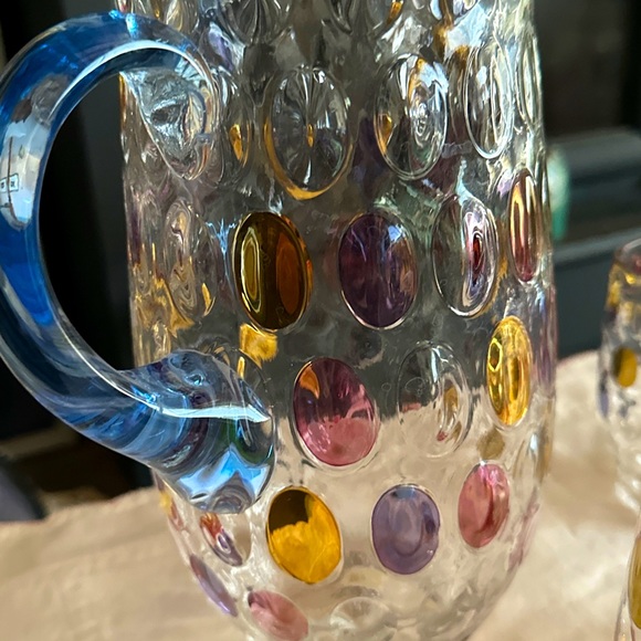 Bohemian Art Glass - Countess Collection Pitcher and 4 Glasses. GORGEOUS!! - Picture 3 of 9